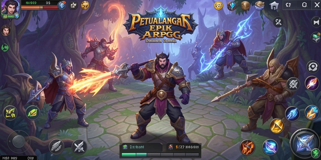 Tangkapan layar H89 menampilkan pertempuran epik dalam dunia ARPG.