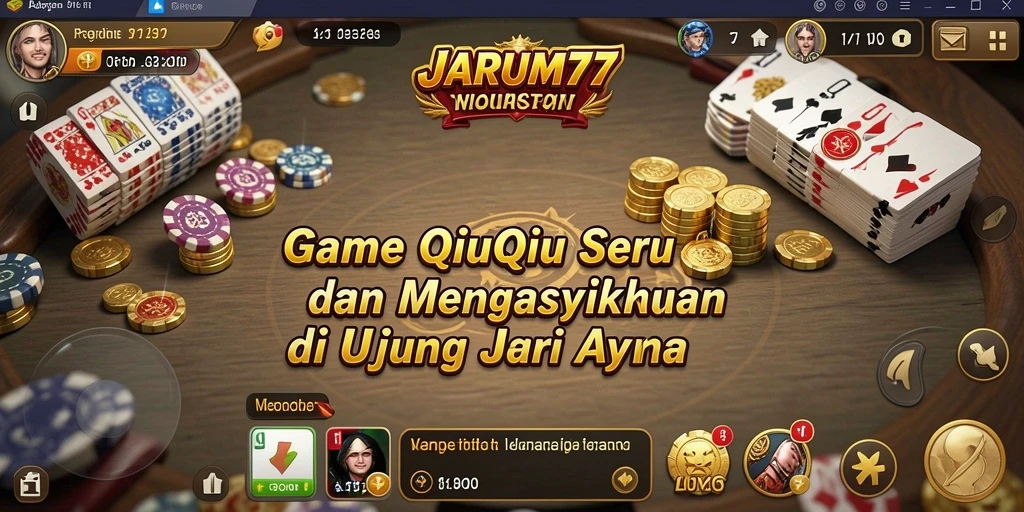 Tampilan seru gameplay QiuQiu di JARUM77.