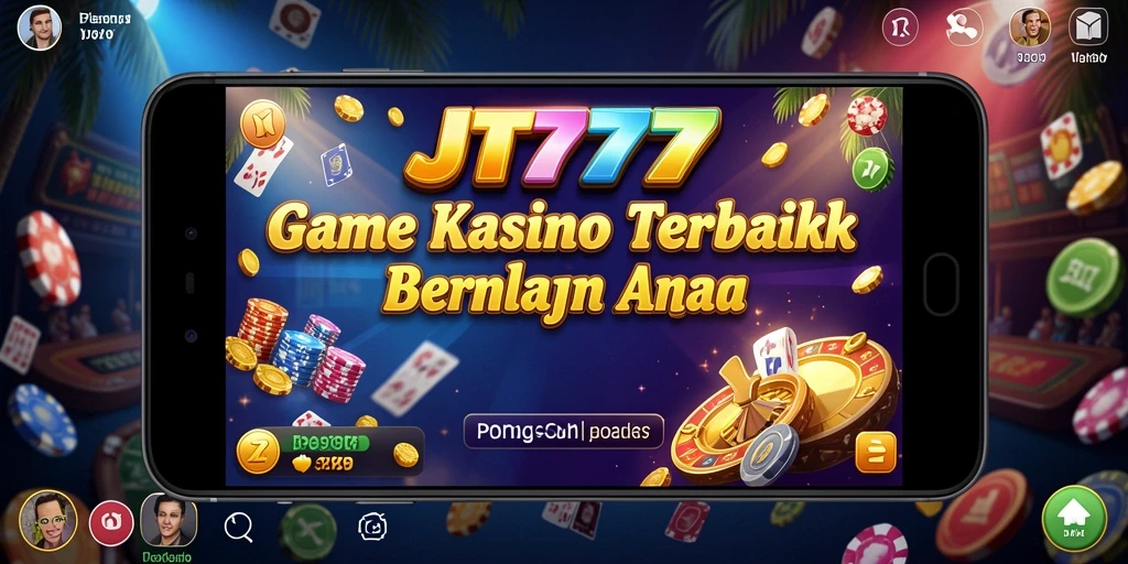 Tampilan gameplay JT777 dengan berbagai permainan kasino yang menarik.