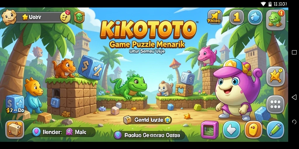 Tampilan gameplay KIKOTOTO yang seru dan menantang.