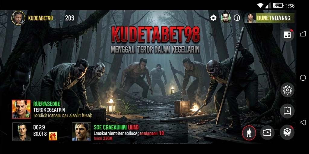 Screenshot KUDETABET98 menampilkan momen menakutkan dalam gameplay.
