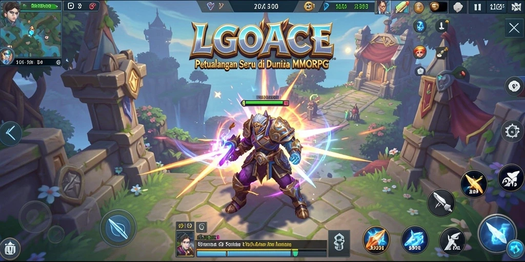 Screenshot gameplay <strong>LGOACE</strong> menampilkan karakter dalam pertempuran seru.