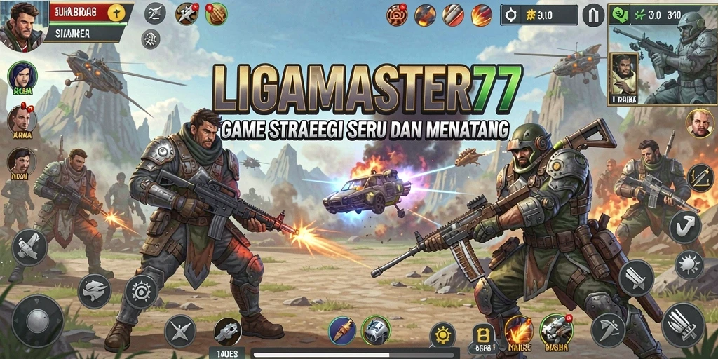 Tampilan gameplay seru dan strategi dalam LIGAMASTER77.