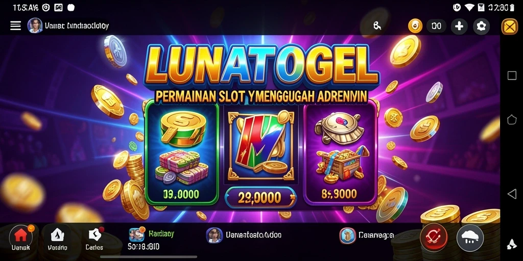 Tampilan gameplay LUNATOGEL yang menarik dan memikat.