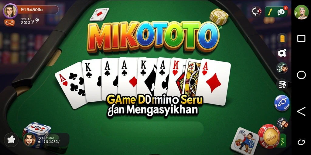 Tampilan gameplay yang menarik dalam MIKOTOTO, memperlihatkan suasana permainan domino.