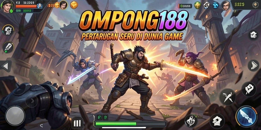 Tangkapan layar OMPONG188 menampilkan aksi pertarungan yang penuh semangat dan intens.