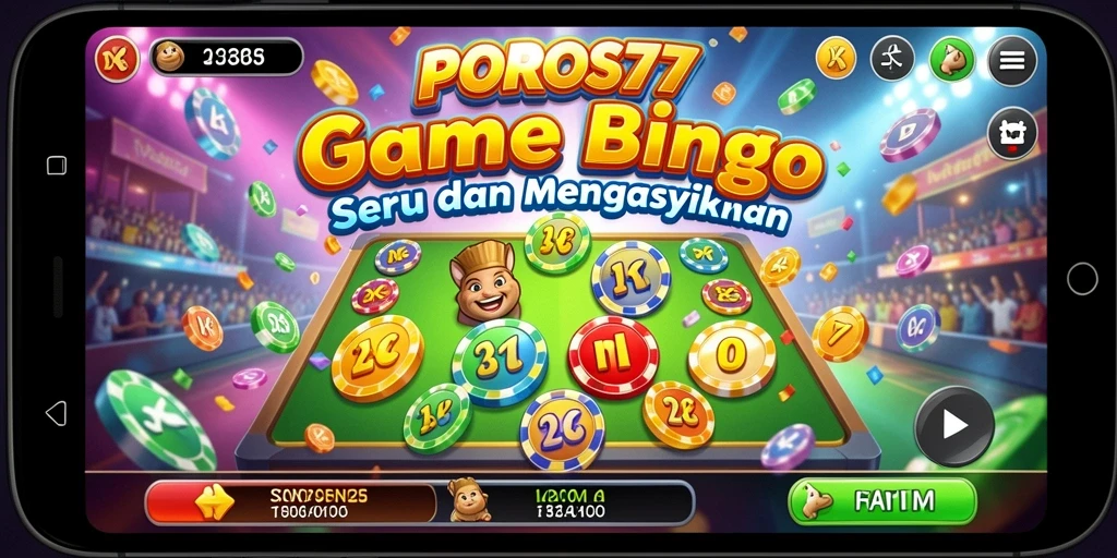 Screenshot POROS77 menampilkan momen seru saat bermain Bingo.
