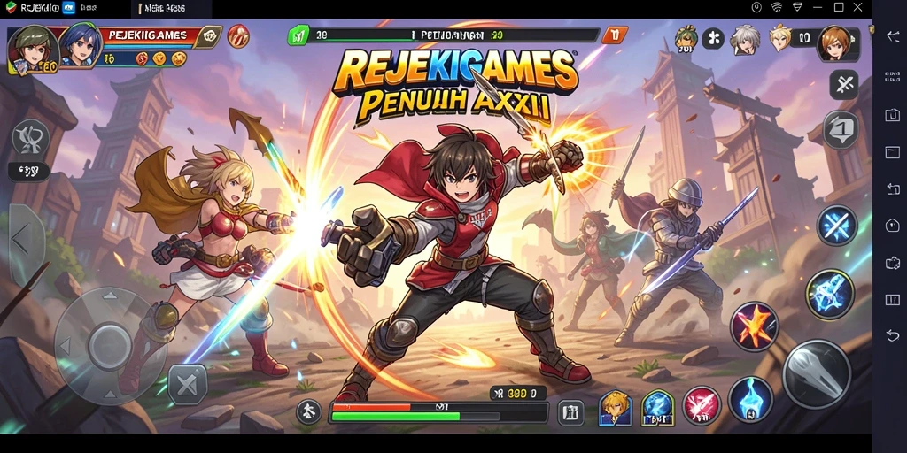 Screenshot gameplay <strong>REJEKIGAMES</strong> menampilkan karakter Anime dalam aksi.