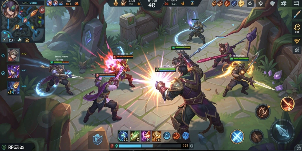 Screenshot gameplay RP6789 dengan aksi pertarungan seru.