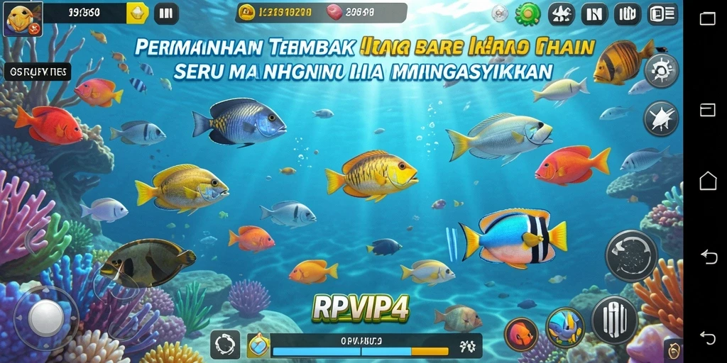Tangkapan layar RPVIP4 menampilkan gameplay seru dalam berburu ikan.