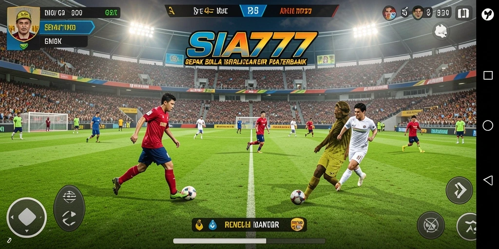 Tangkapan layar SIA777 menunjukkan aksi seru di lapangan sepak bola.