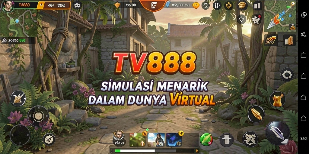 Screenshot utama TV888 menampilkan gameplay simulasi yang seru dan interaktif.