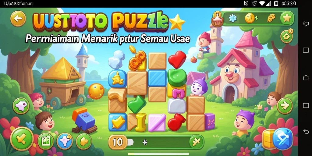 Tampilan gameplay UUSTOTO dengan tantangan Puzzle seru.